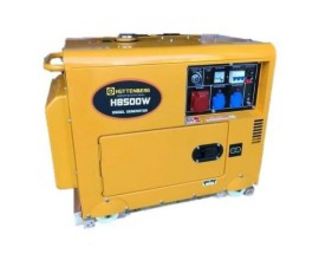 HUTTENBERG Groupe Electrogène silencieux à moteur 8,5Kva diesel H8500W 220/380V