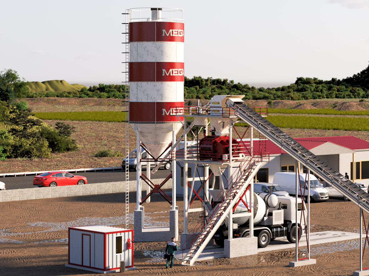 MEGA CENTRALE À BÉTON 60 m3 - EXPÉDITION GRATUITE