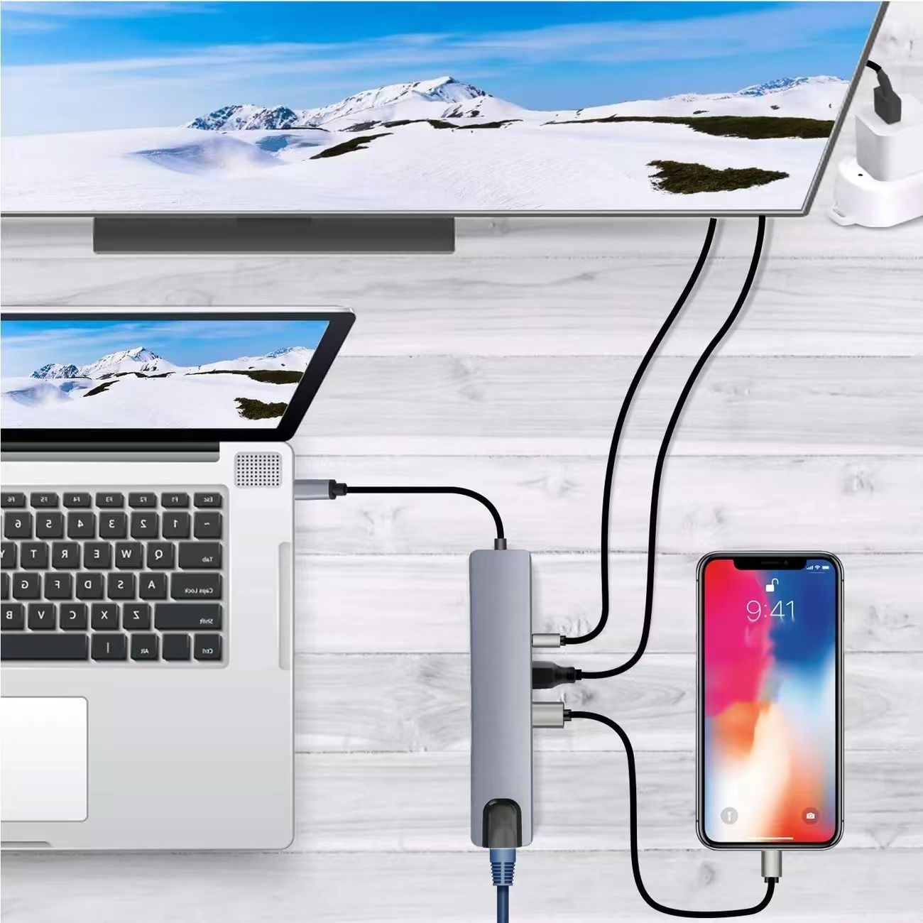 multiprise USB 8 en 1 