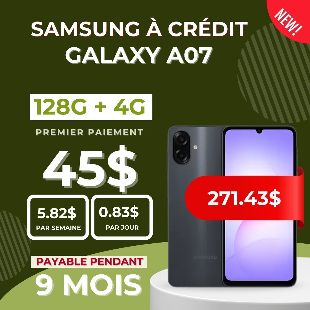 téléphone samsung neuf à crédit 