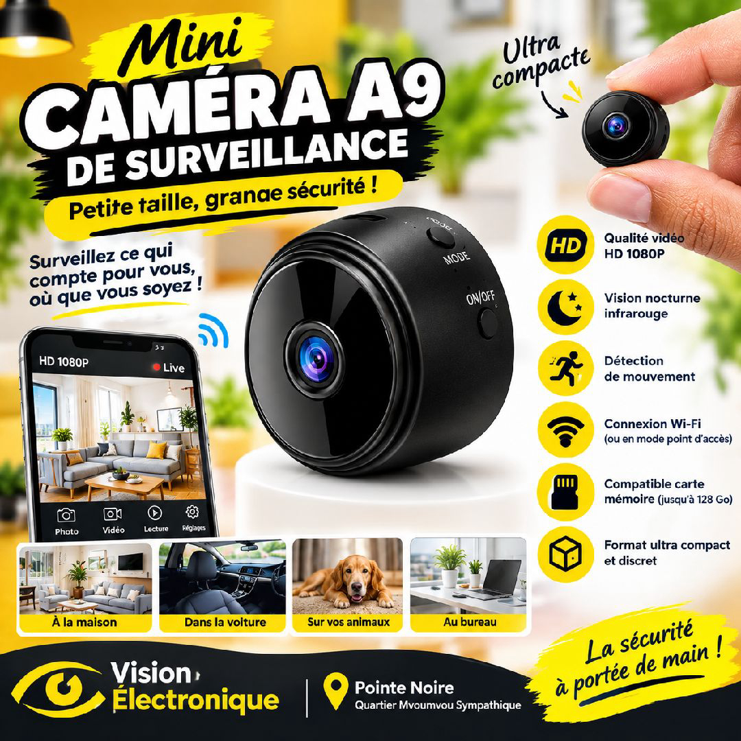 Caméra A9 de surveillance mini 
