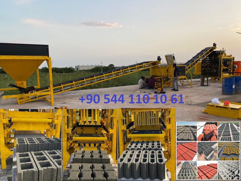 Machine de parpaing OTT4.1s brique agglos bloc beton pave bordure en TURQUIE Congo