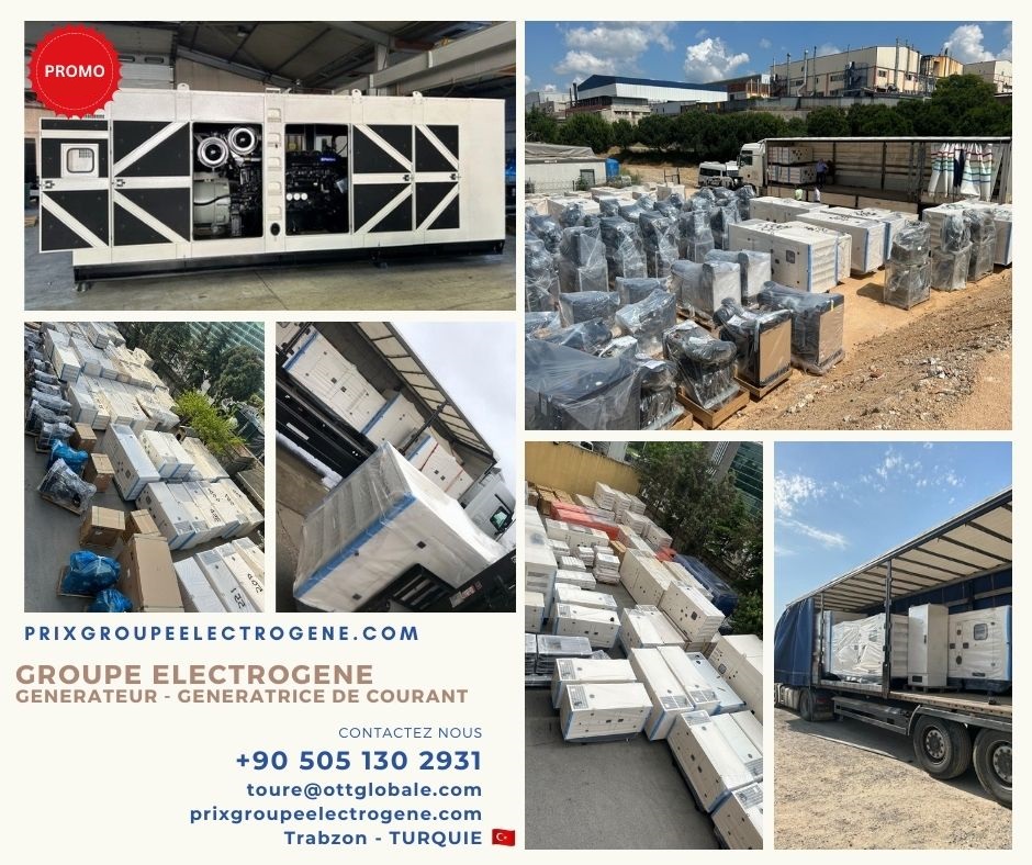 Groupe electrogene diesel 5kVa - 3.500 kVa TURQUIE RDC